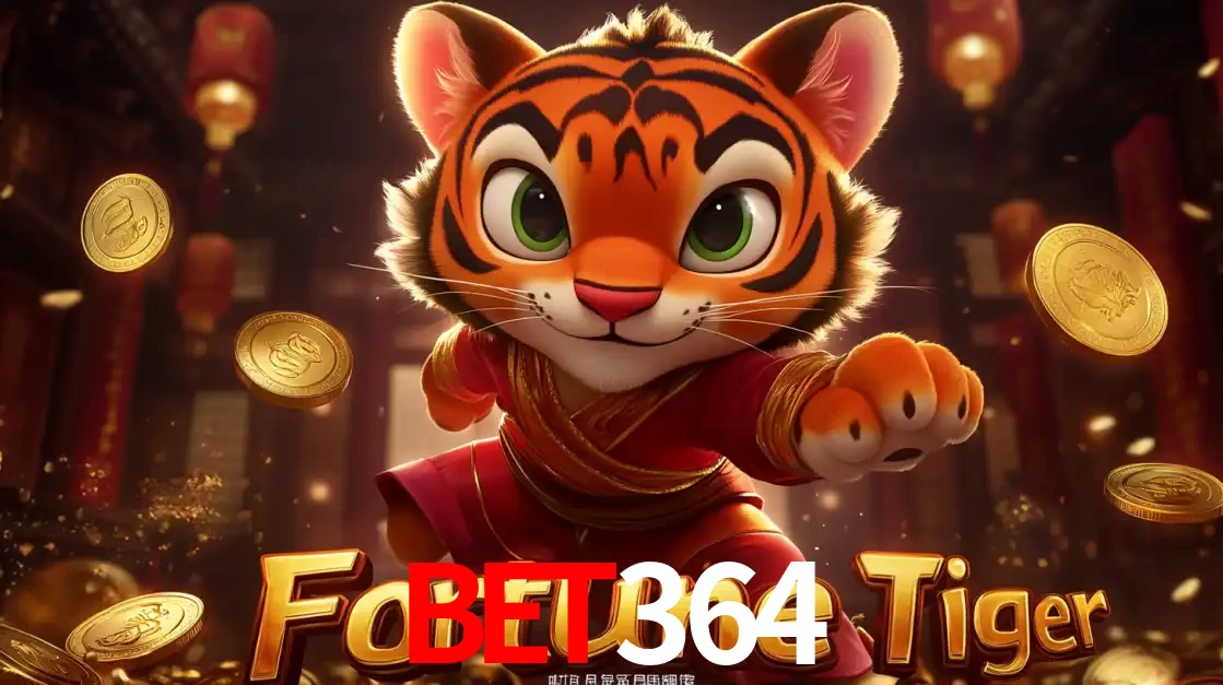 O carismático mascote do jogo de slot Fortune Tiger, um tigre fofo em pose de artes marciais, pronto para trazer sorte e multiplicadores de ganhos no cassino online bet364.